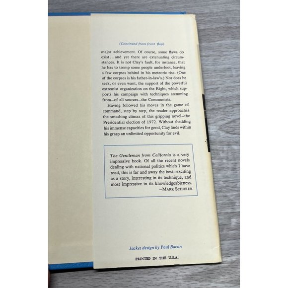 The Gentleman from California Niven Busch Book Club Edition 1967 Political Novel - Picture 9 of 10